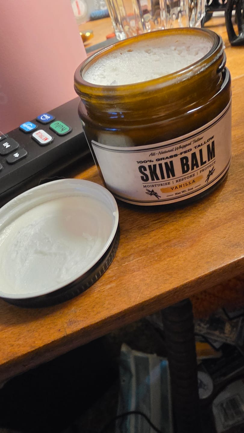 Customer photo review of Whipped Tallow Skin Balm