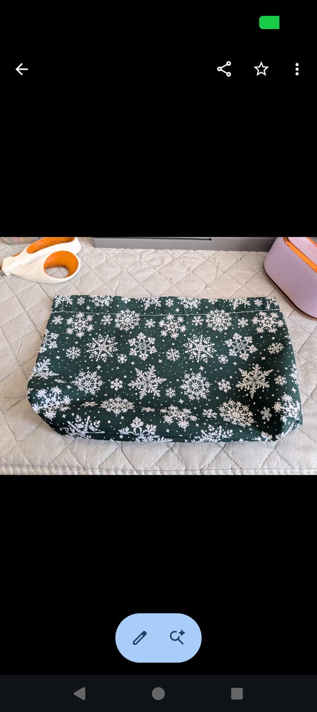 Customer photo review of All Over Snowflakes Polycotton Fabric