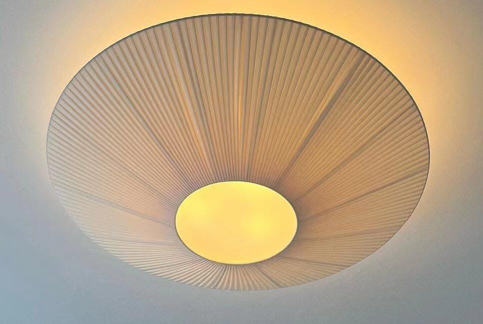 Customer photo review of Fabric Ceiling Light, Pleated Inverted Shade, 50 cm, Hardwired