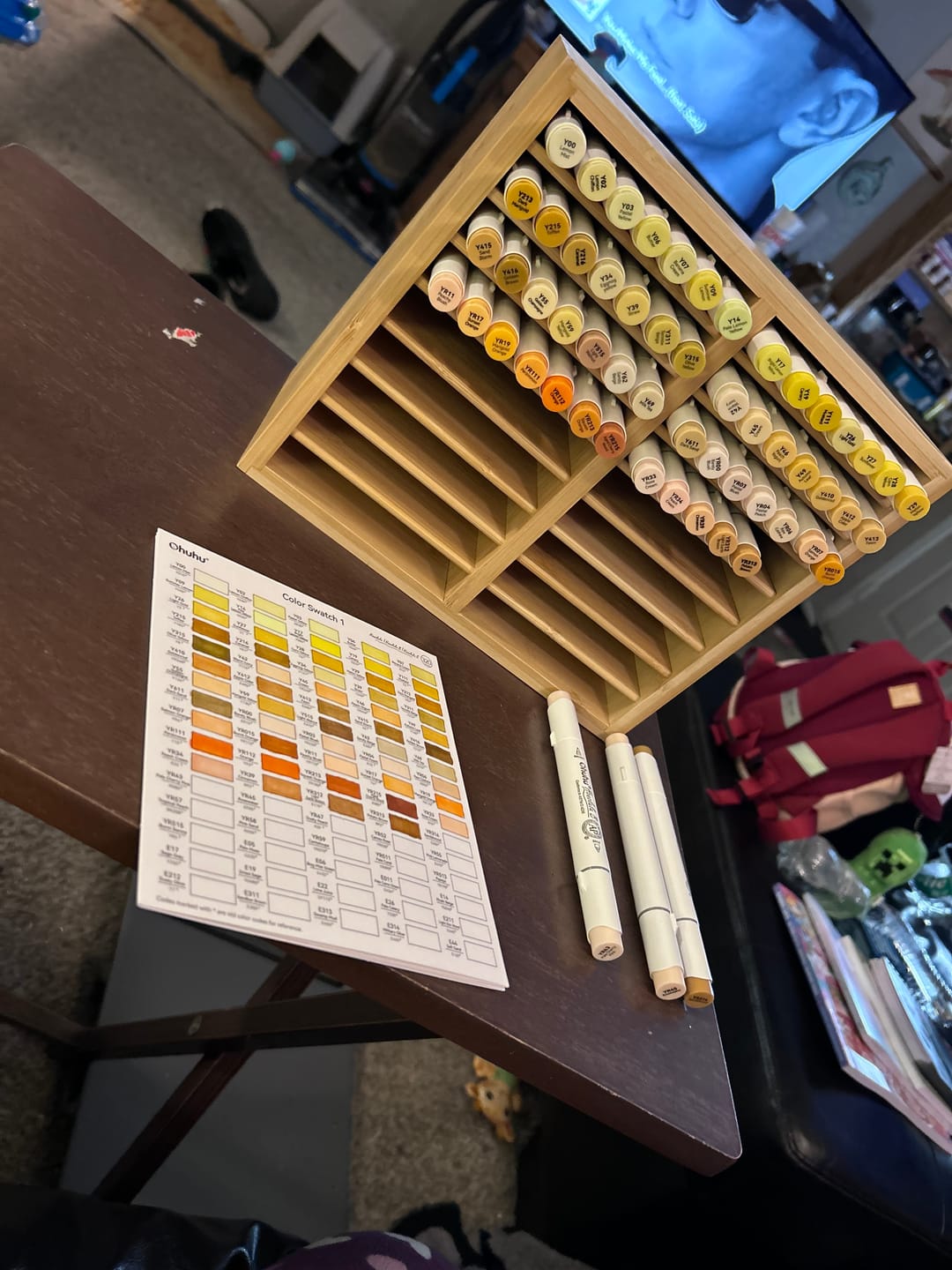 Customer photo review of Ohuhu Bamboo Marker Organizer