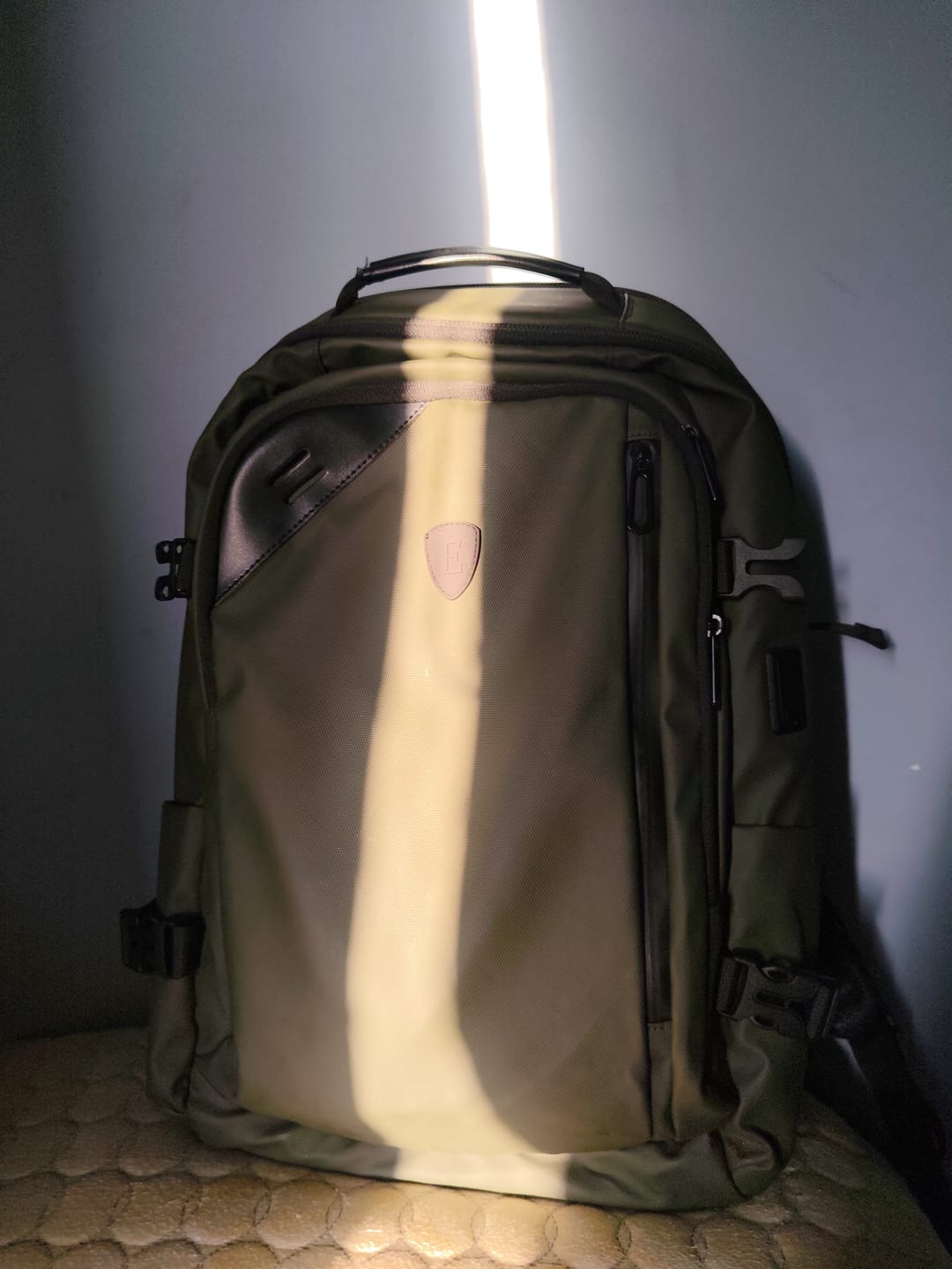 Customer photo review of Tech Backpack Green