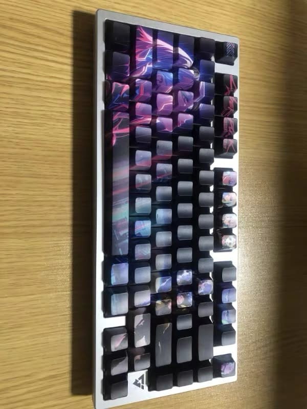 Customer photo review of Lucy Cyberpunk Edgerunners Keycaps