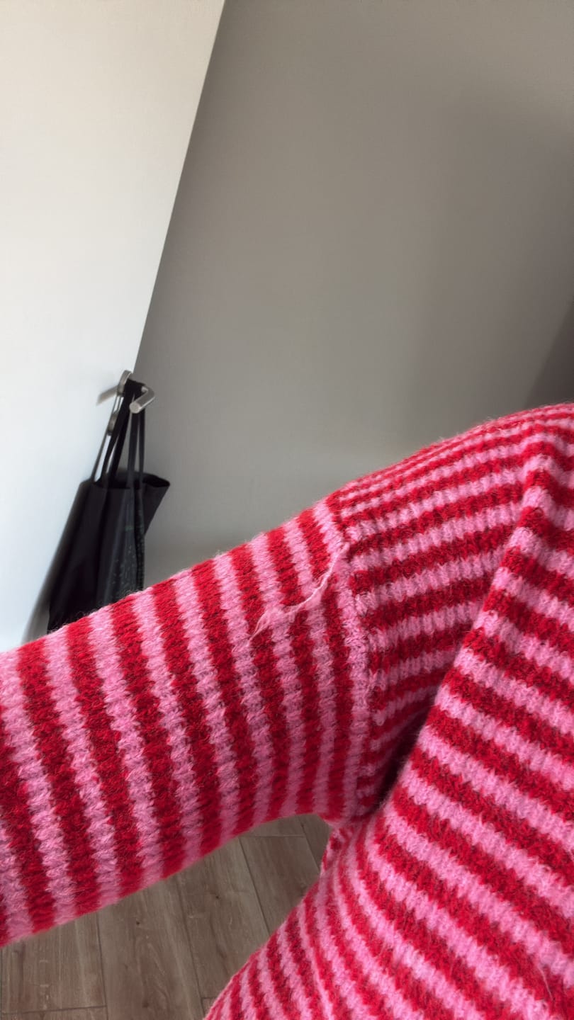 Customer photo review of Striped Zip Cardigan