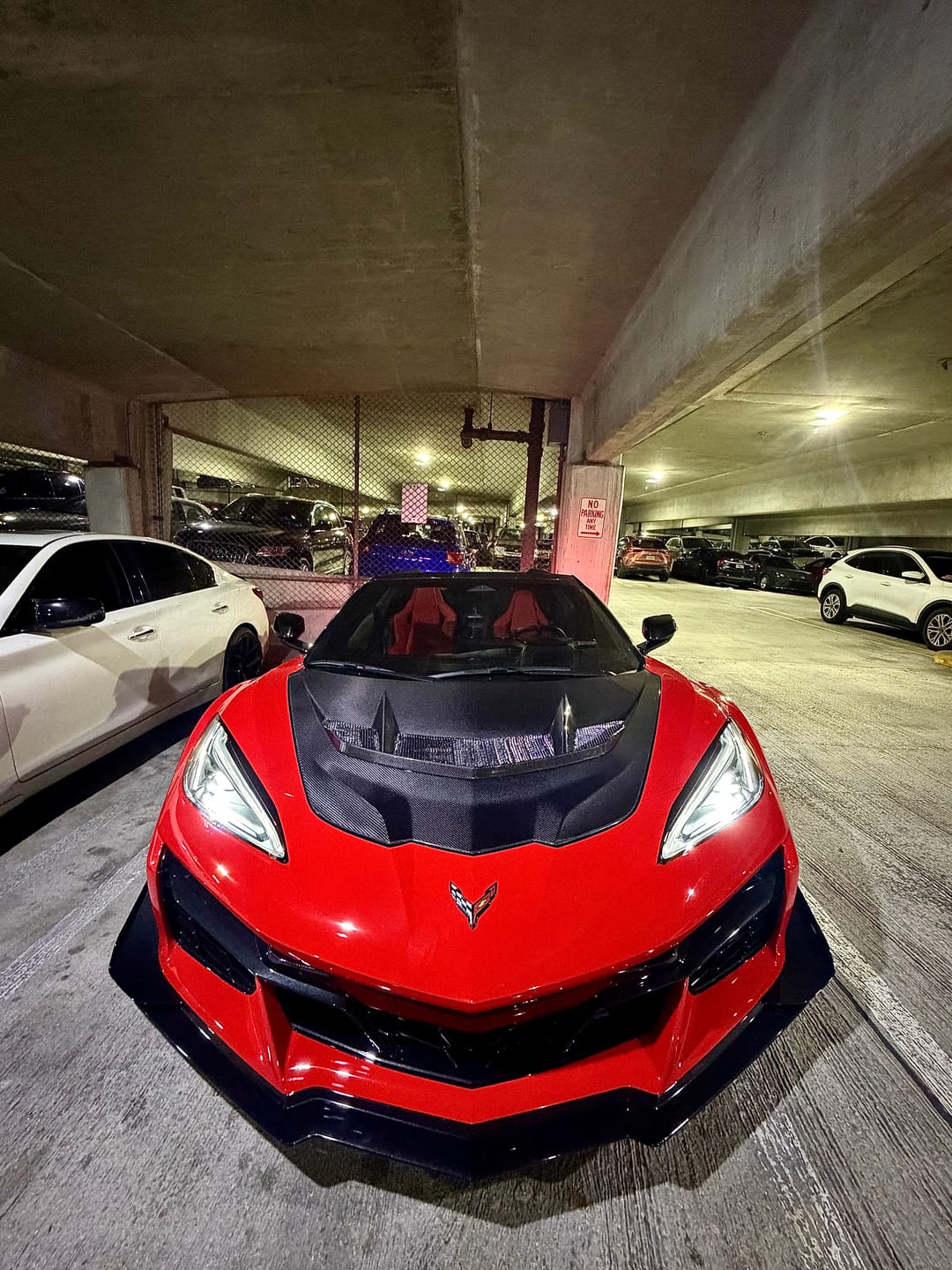 Customer photo review of Corvette C8 ZR1 Front Bumper Vented Extractor Hood