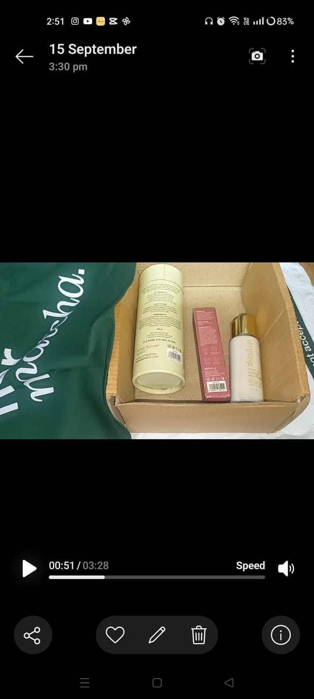 Customer photo review of MATCHA RICE POLISH - Brightening Enzyme Powder Cleanser