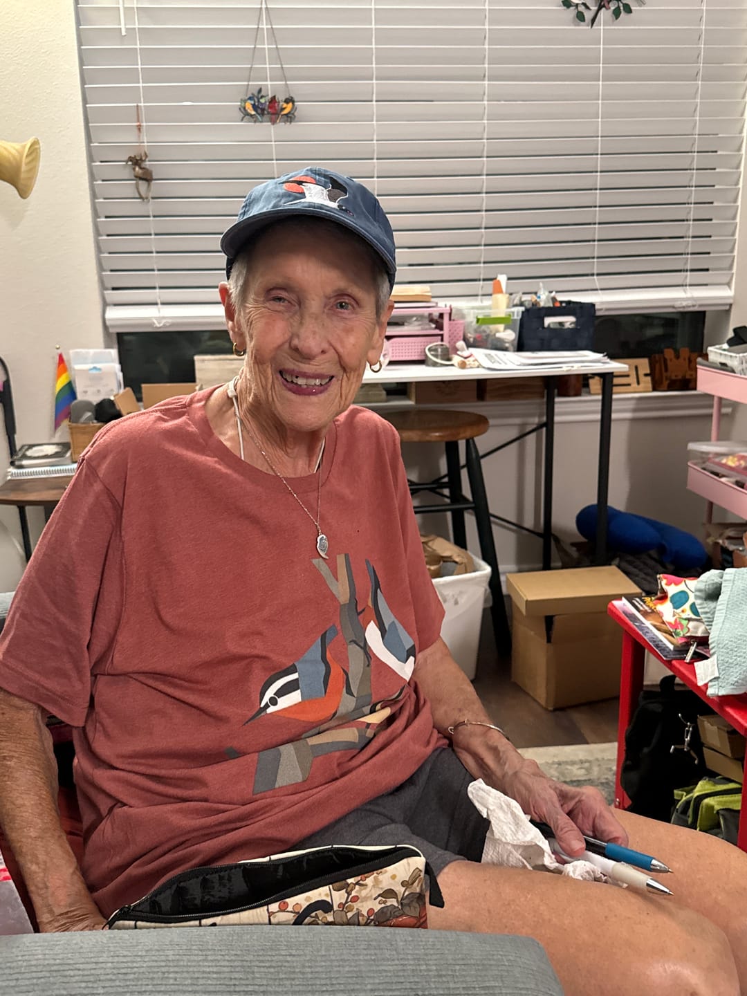 Customer photo review of Nuthatch Friends Tee