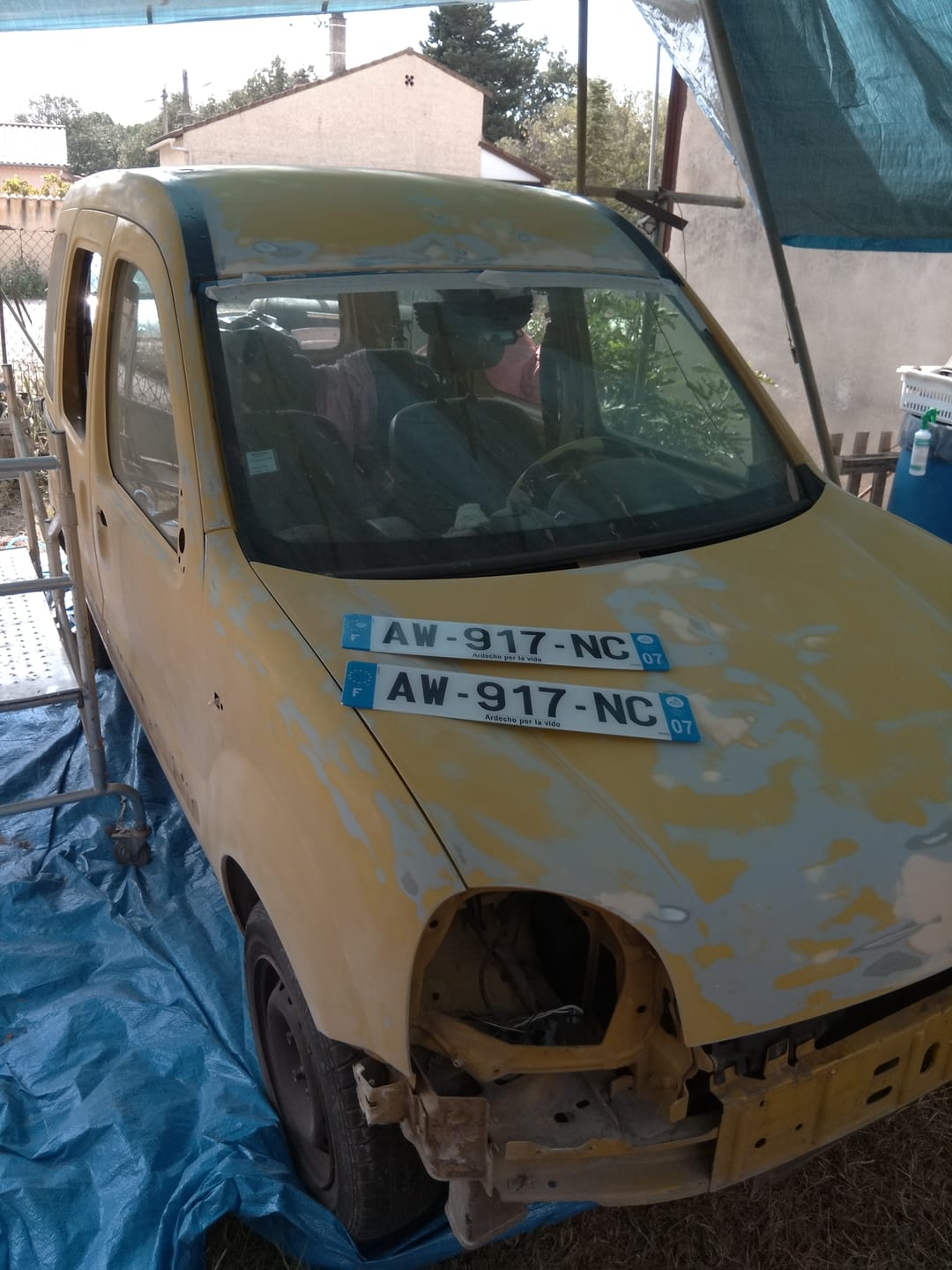 Customer photo review of Plaque auto plexiglass homologuée