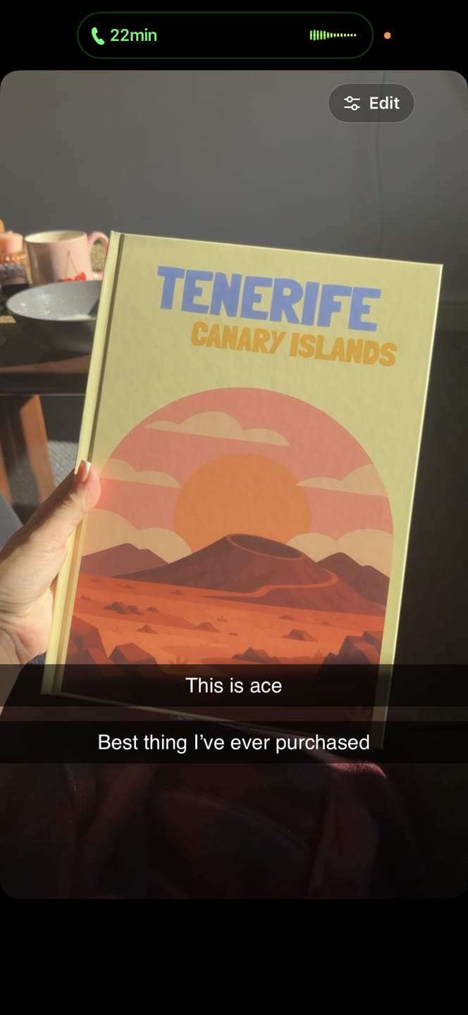 Customer photo review of Custom Travel Book