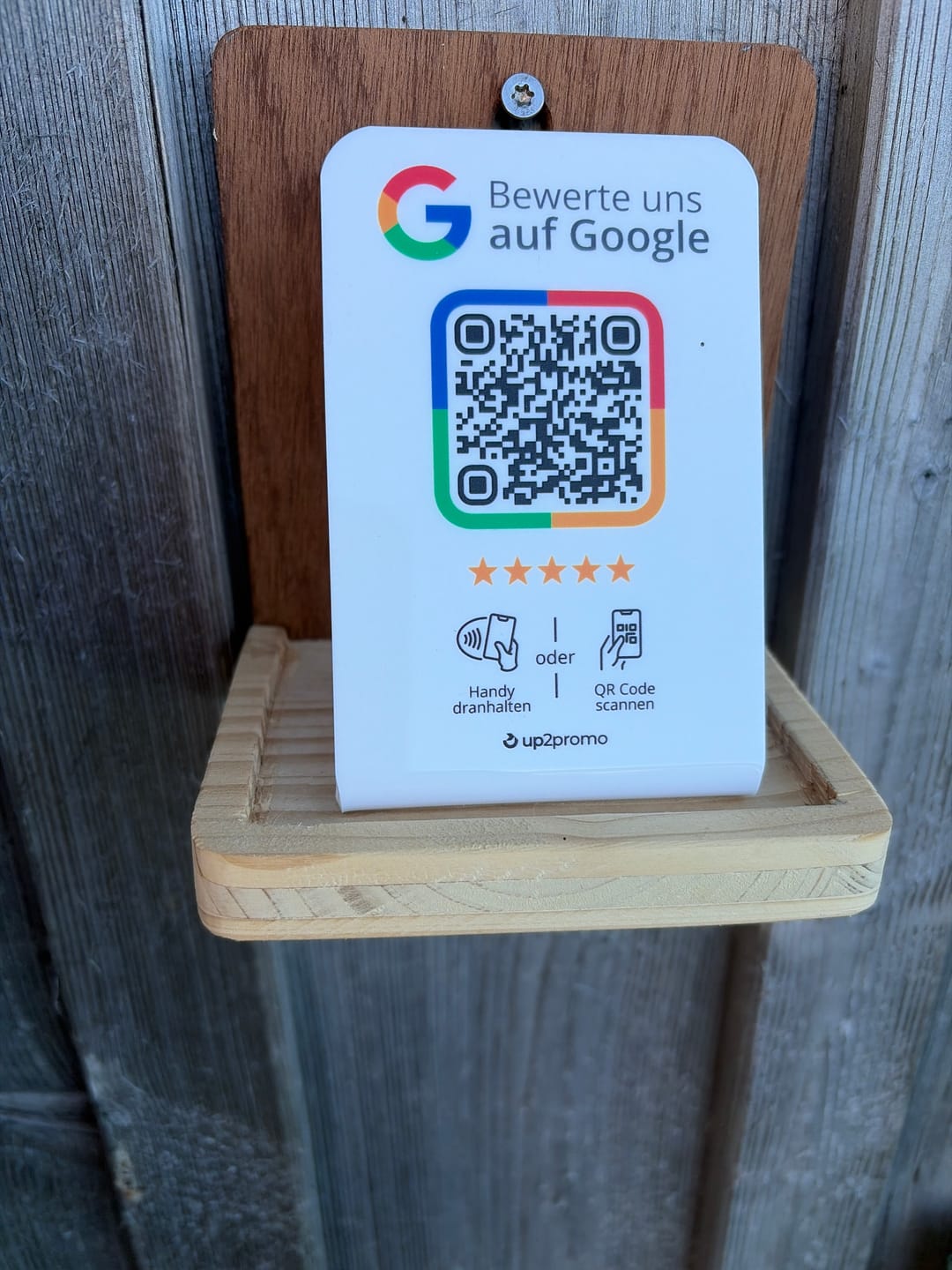 Customer photo review of Google Bewertung Aufsteller mit NFC & QR-Code