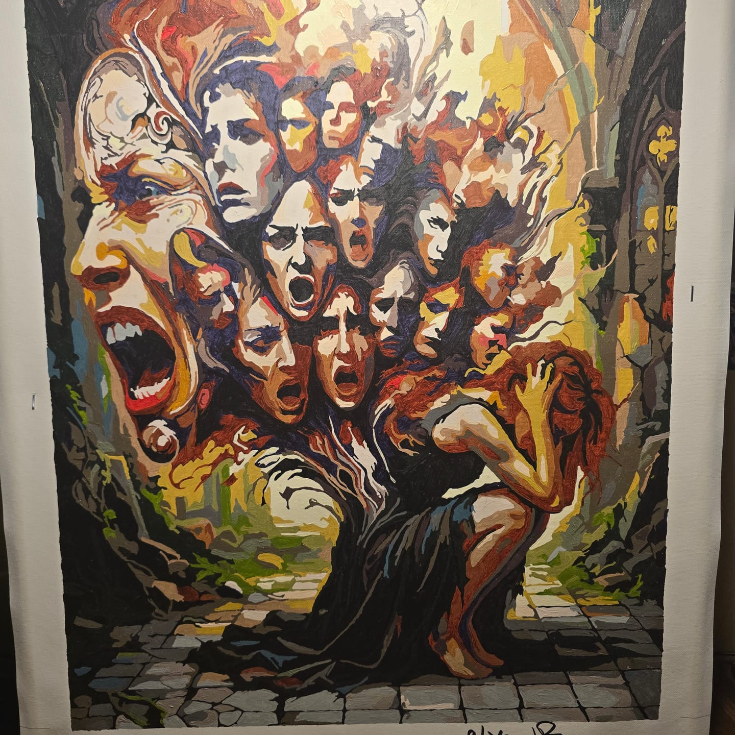 Customer photo review of Demons Haunt Woman (Paint by Numbers)