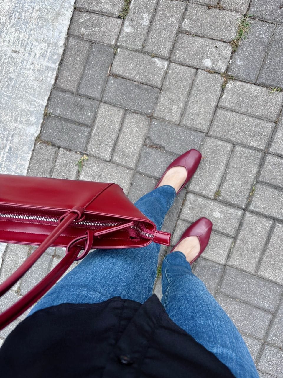 Customer photo review of Tulip Flats & Ballerinas In Maroon