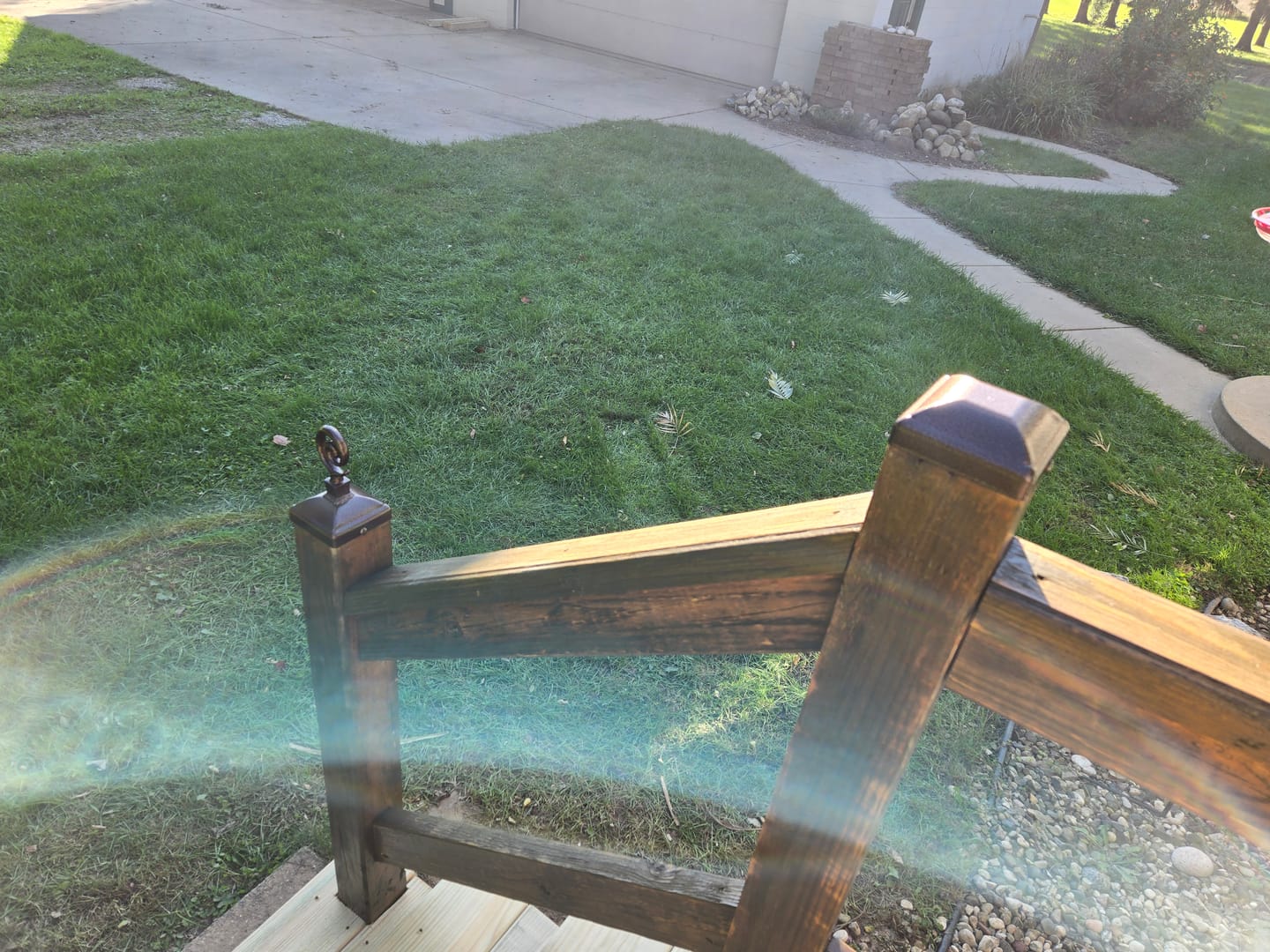 Customer photo review of Heavy Duty Domed Steel Post Cap (Multiple Post Sizes Available)