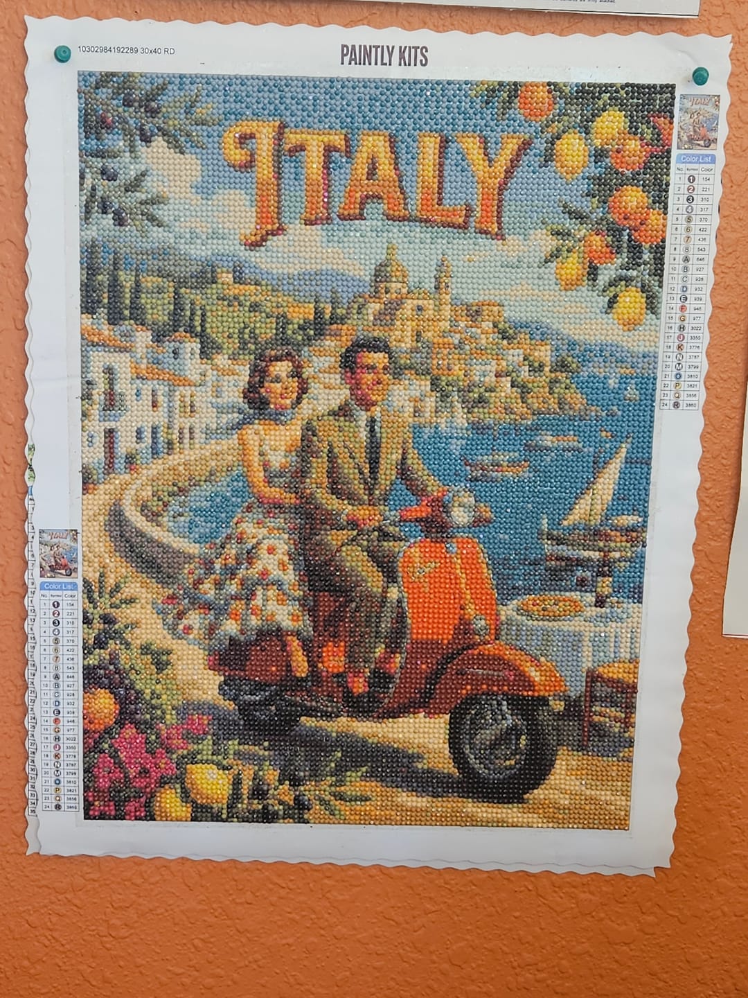 Customer photo review of Romance in Italy (Diamond Painting)