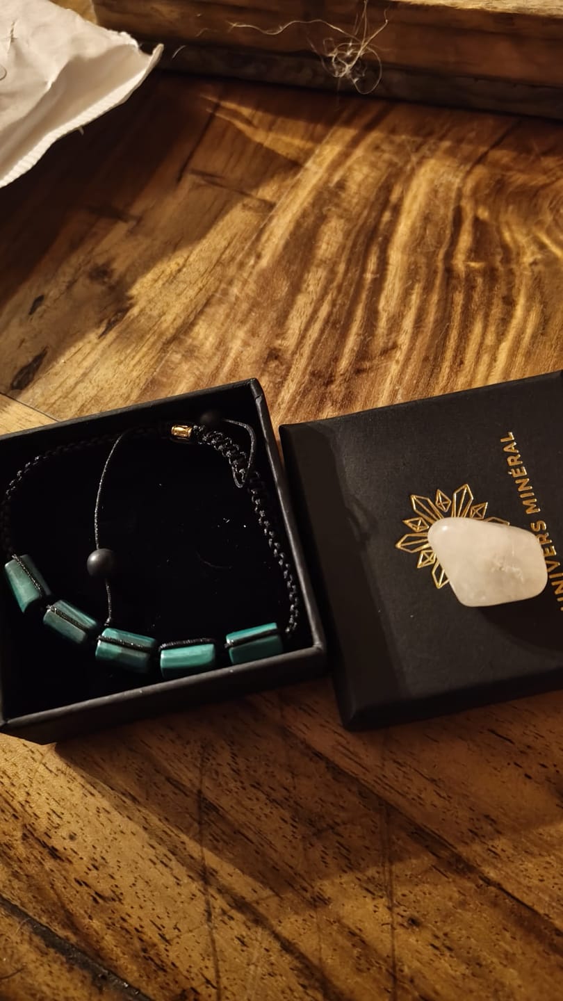Customer photo review of Bracelet Homme Malachite