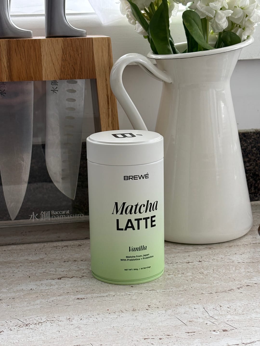 Customer photo review of Vanilla Matcha Latte (Ceremonial Grade + Pre & Probiotics)