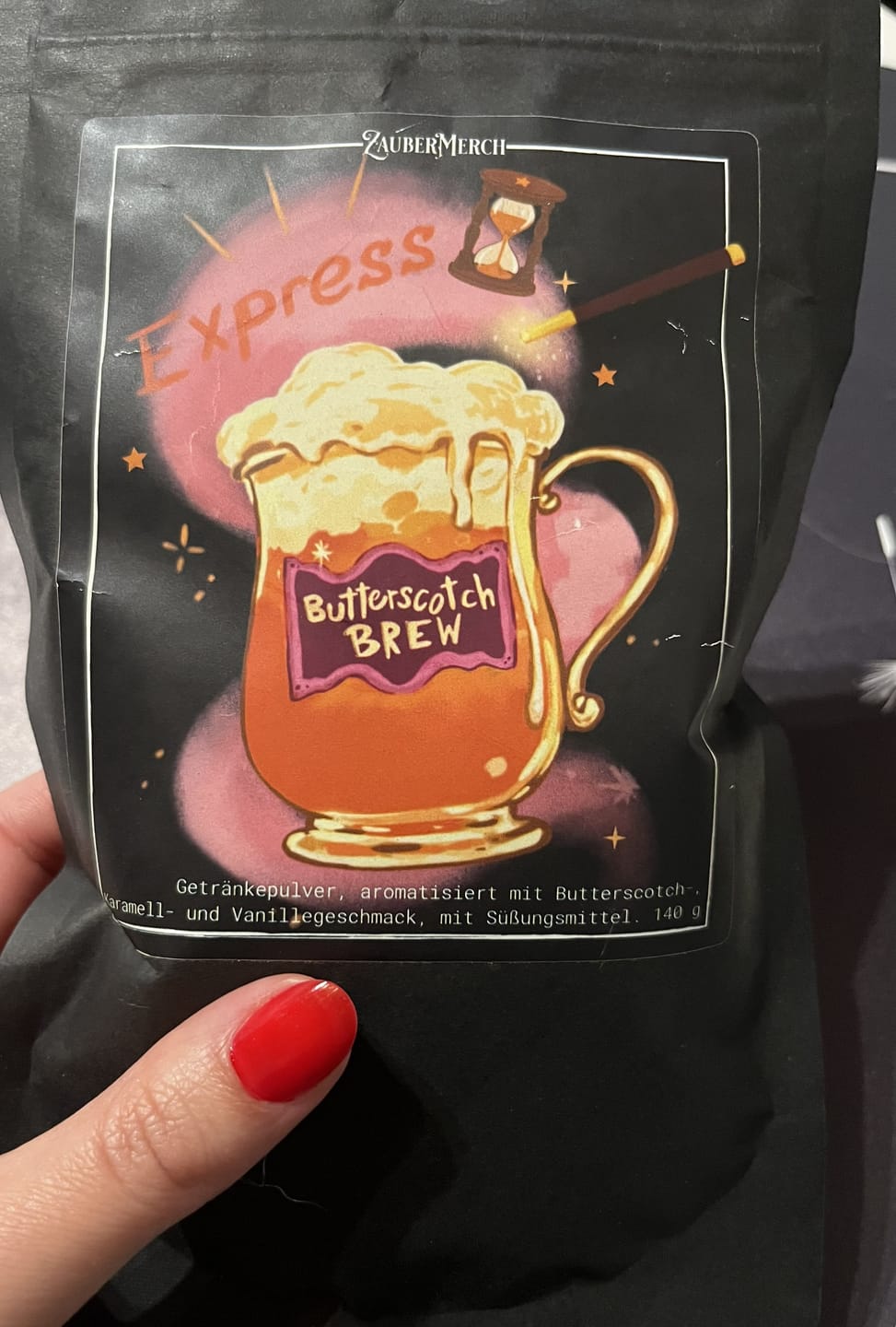 Customer photo review of Express Butterscotch Brew – Getränkepulver Karamell Vanille Geschmack