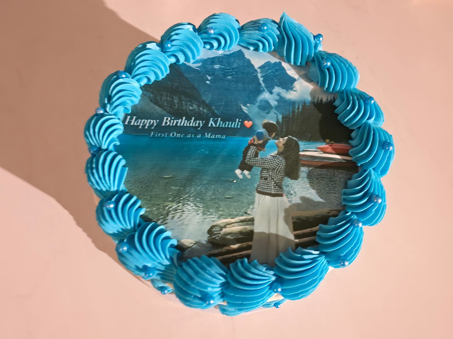 Customer photo review of Round Custom Logo / Photo Cake