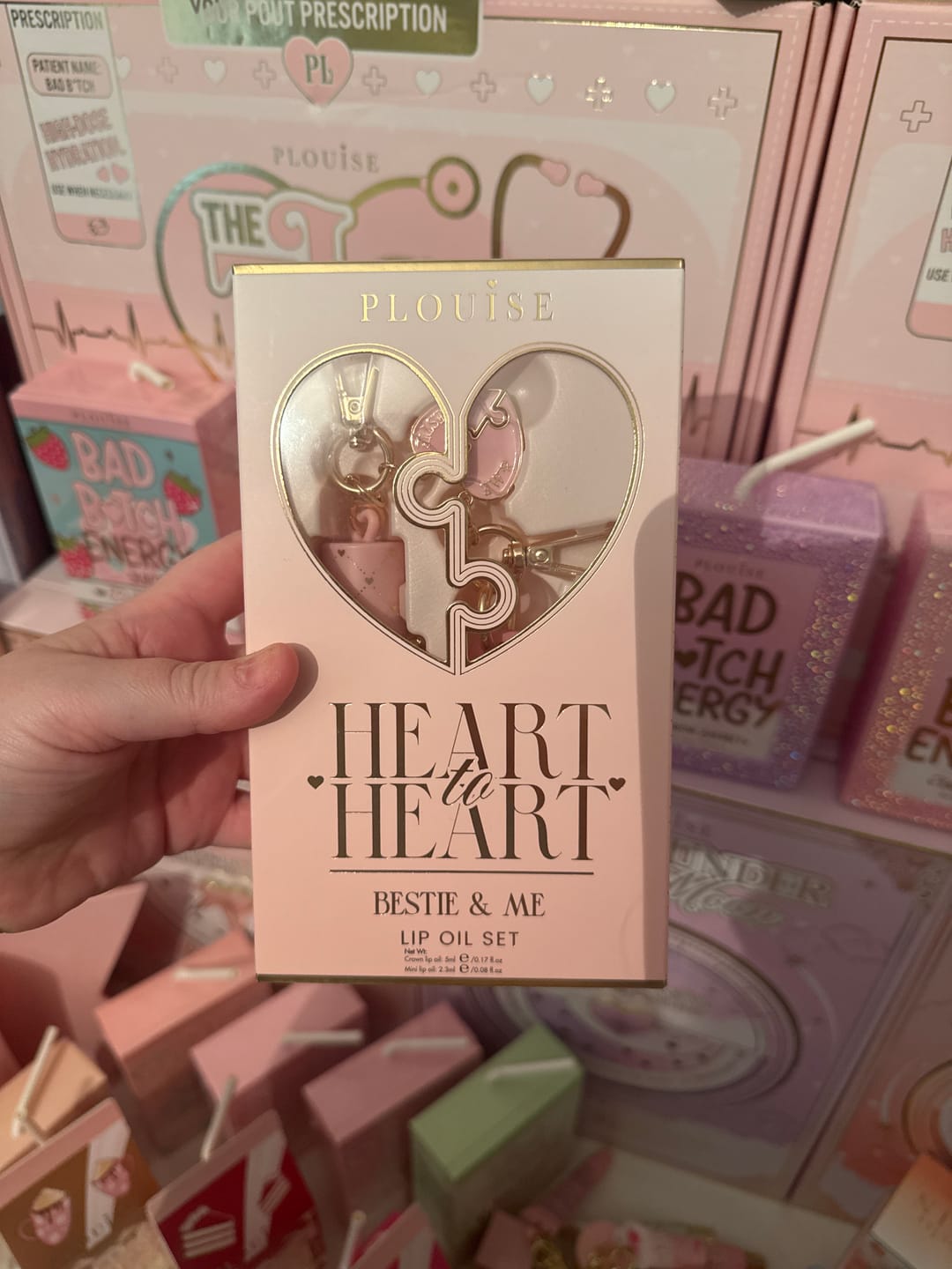 Customer photo review of Bestie And Me Heart To Heart Charm Lip Oil Set