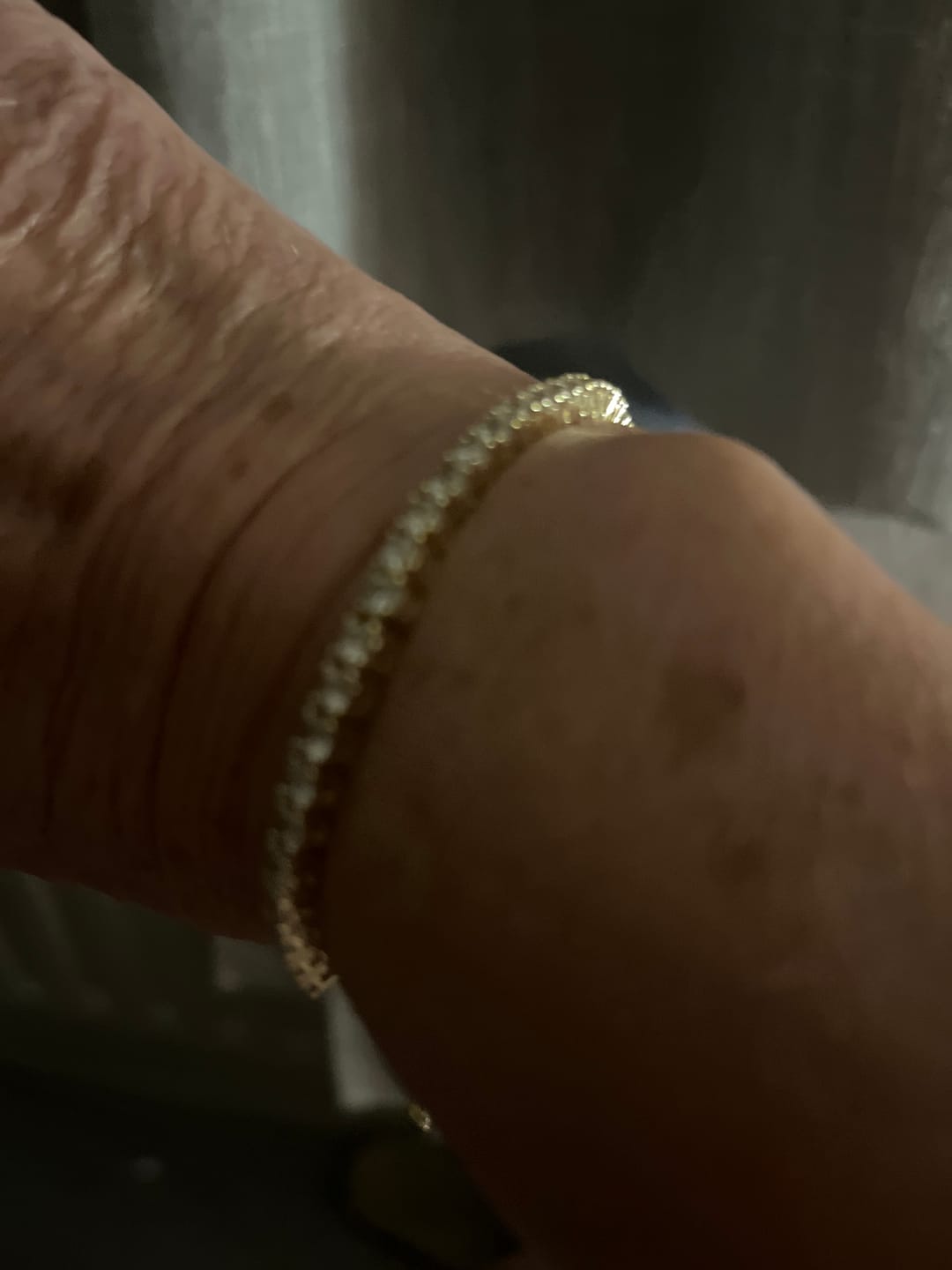 Customer photo review of Tennis Chain Bracelet in Gold