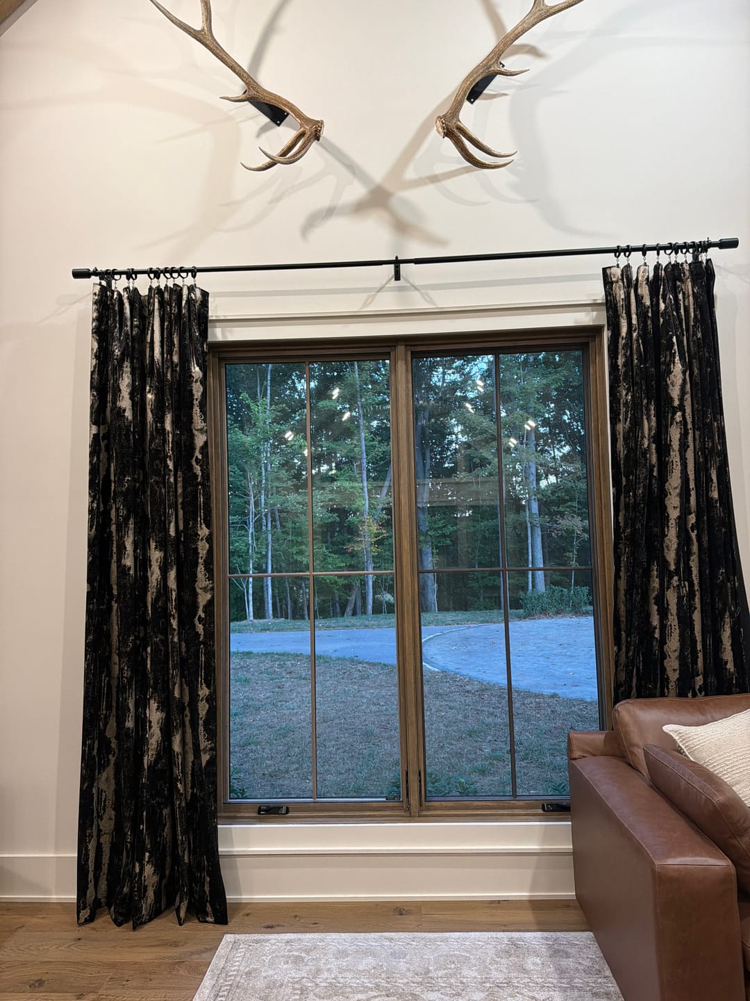 Customer photo review of Casablanca Foil Printed Velvet Patterned Custom Curtain | Designed in Italy