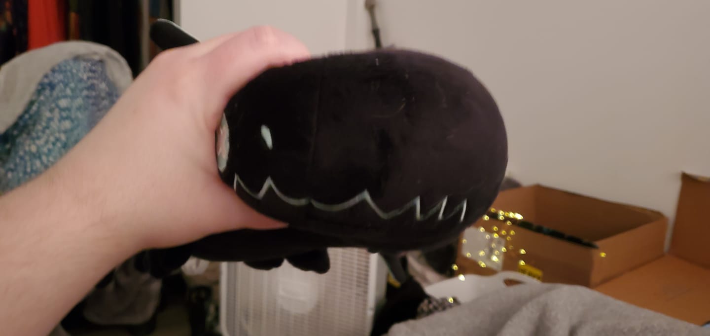 Customer photo review of Rain World - Glowing Cyan Lizard Plush