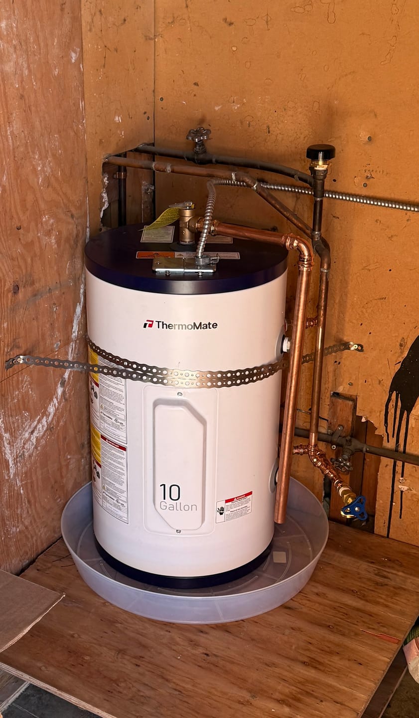 Customer photo review of 10 Gallon Point of Use Electric Tank Water Heater