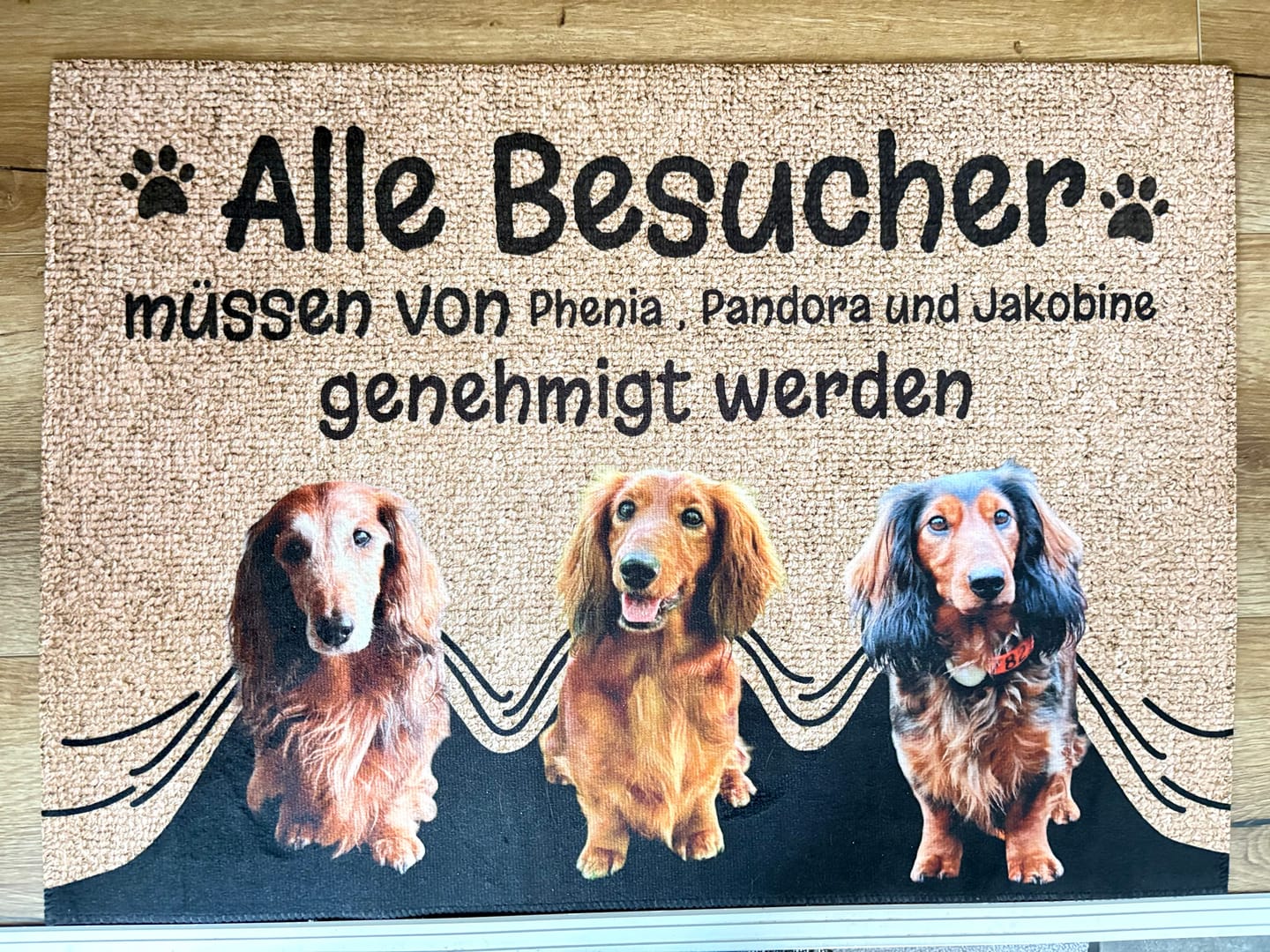 Customer photo review of Personalisierte Fußmatte - Besuch genehmigt