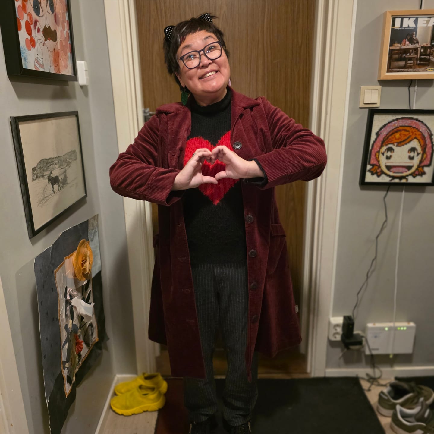 Customer photo review of Manchesterkappa Vinröd | Rino
