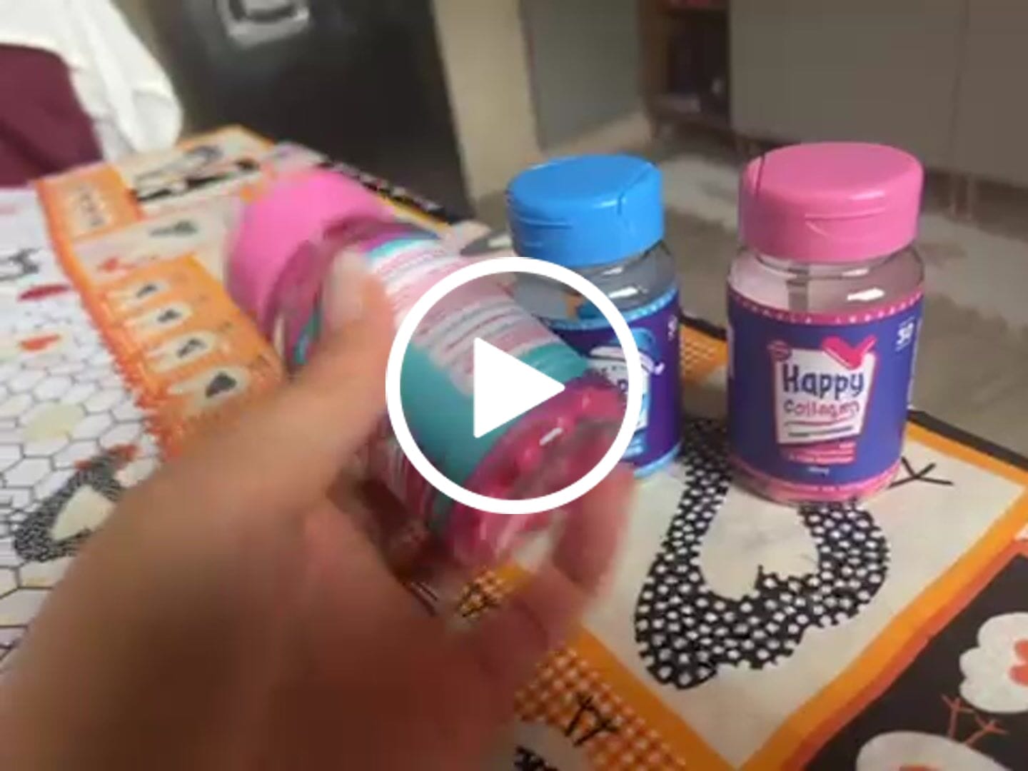 Customer video review of Happy Hair 2 Potes + 1 Melatonina Grátis + 1 Colágeno Grátis
