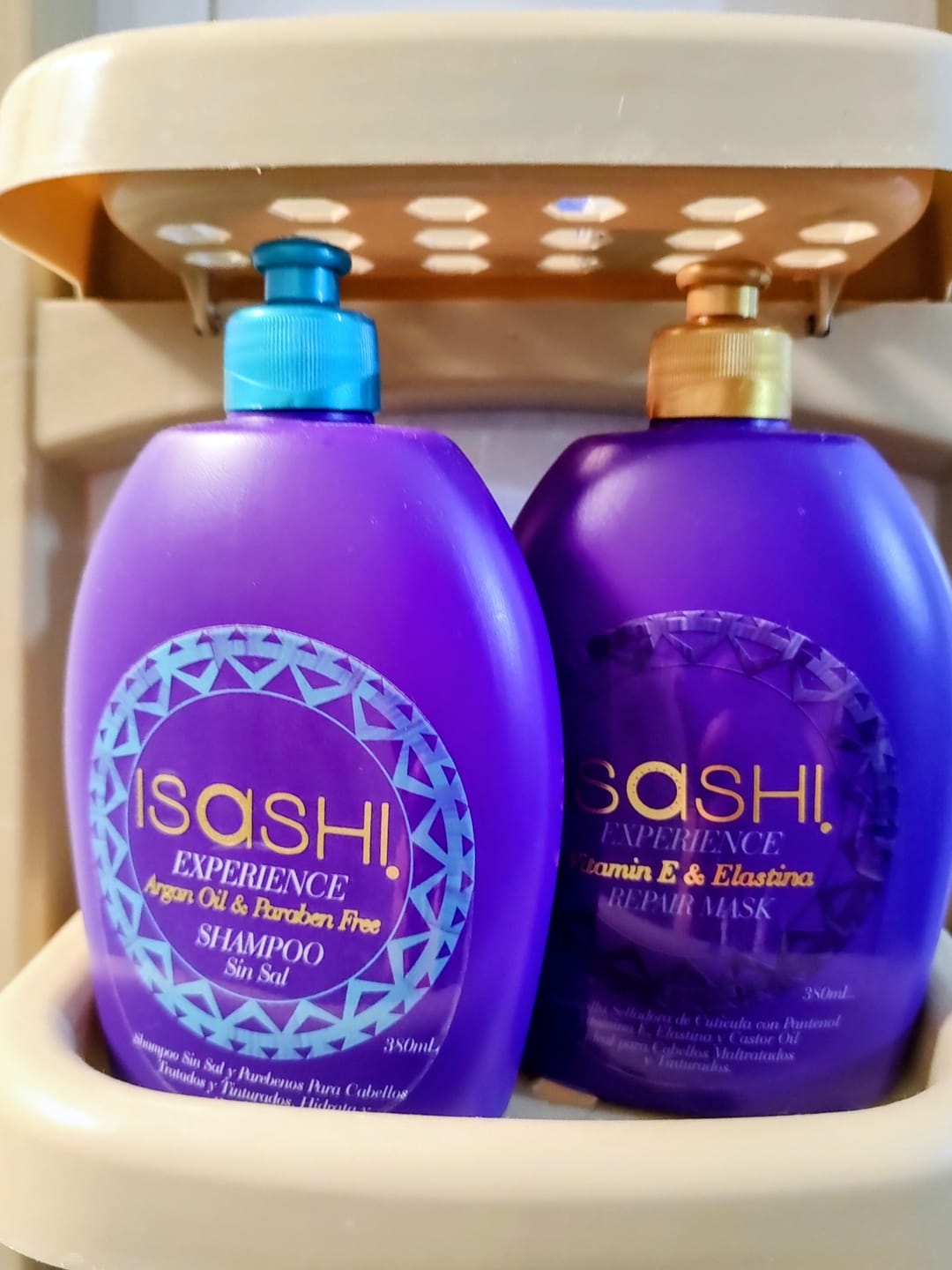 Customer photo review of ISASHI EXPERIENCE SHAMPOO + MASCARILLA REPARADORA 20% DE DESCUENTO
