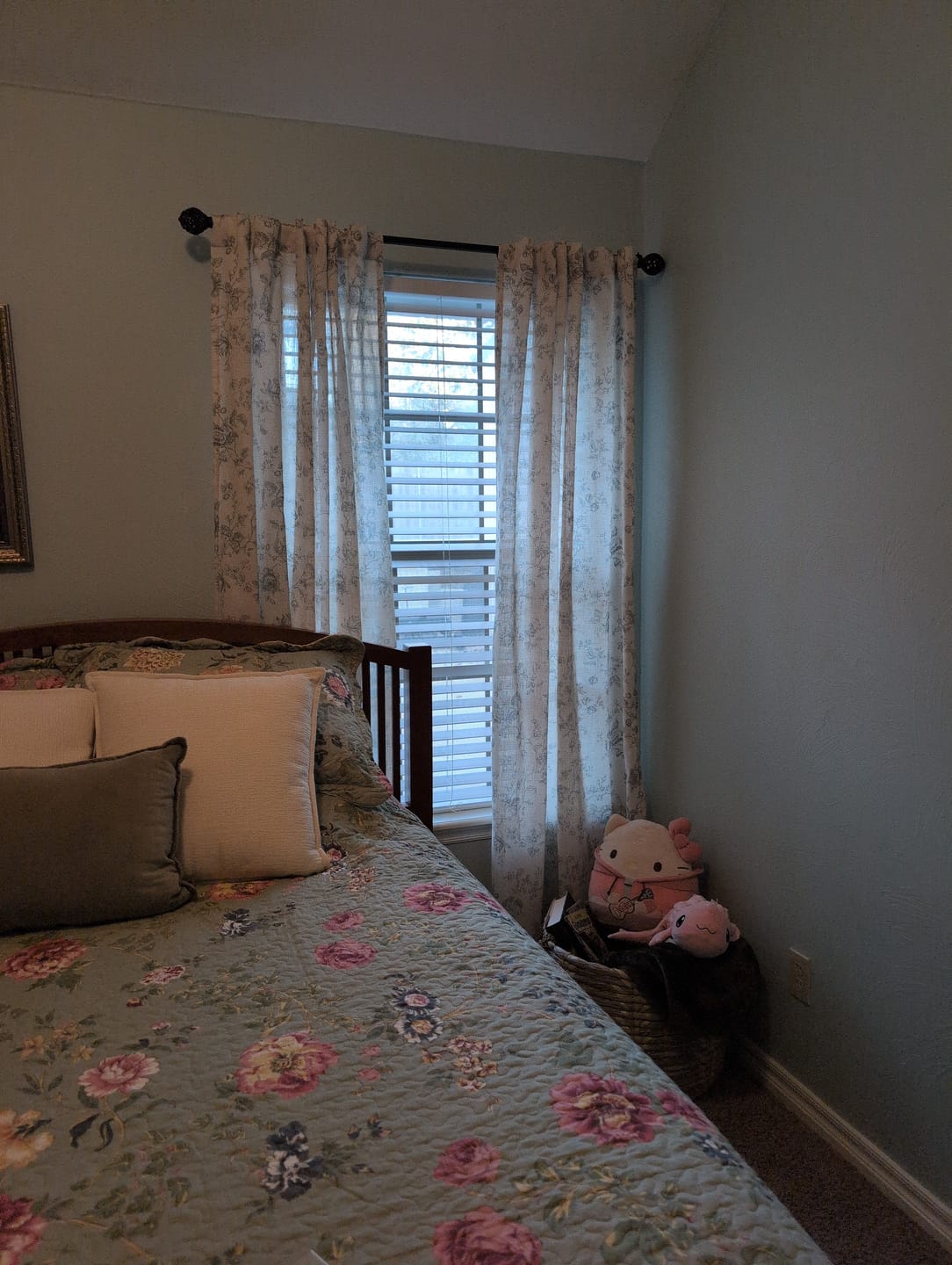 Customer photo review of Amelie Floral Linen Blend Curtains (2 Panels)