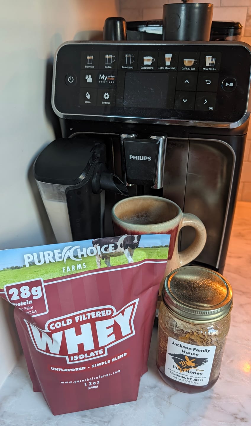 Customer photo review of Whey Protein Isolate Unflavored