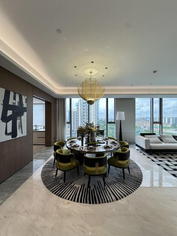 Customer photo review of Wire Mesh Chandelier, Three-Tier Silver Wires, Brass Orb, Built-In LED