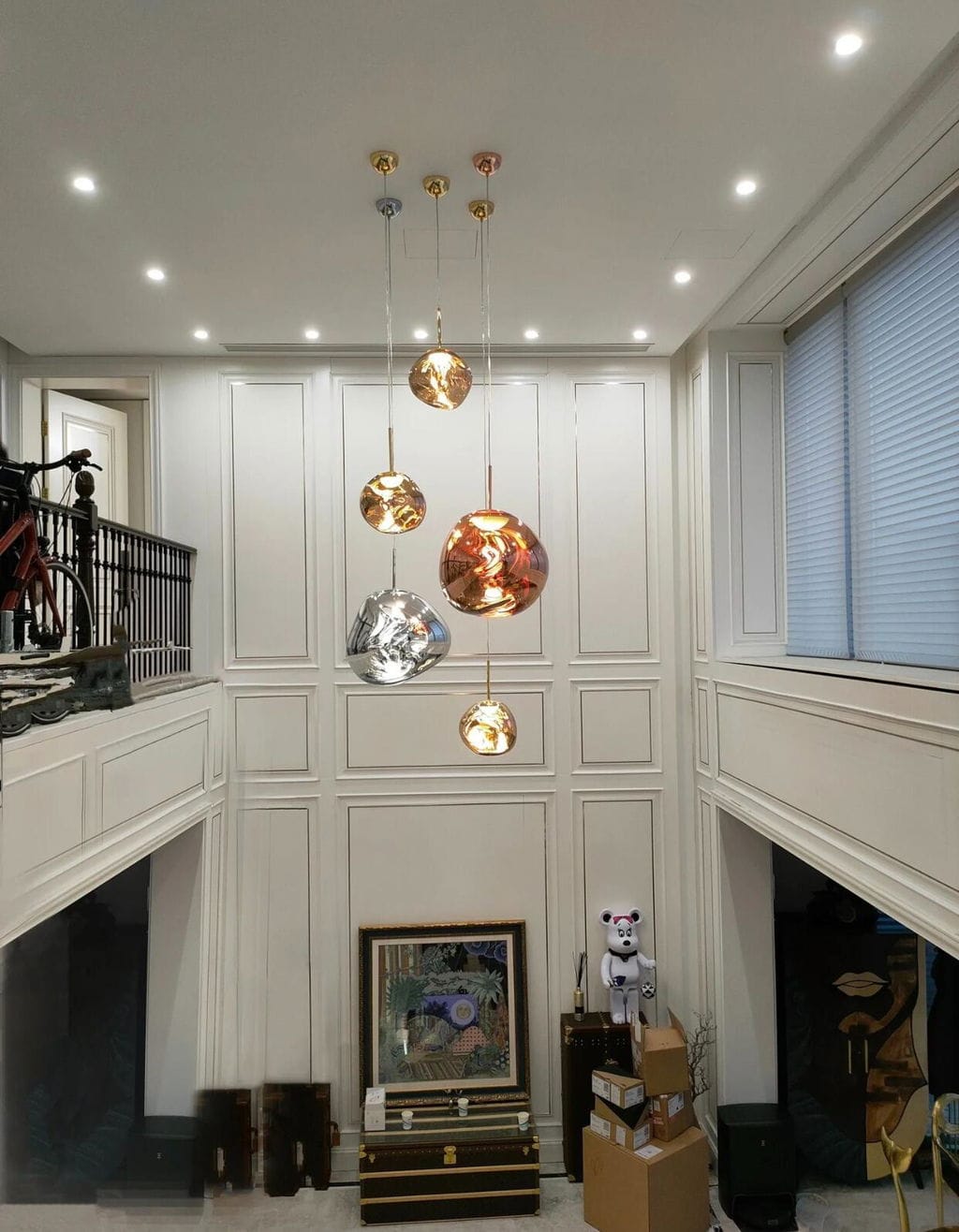 Customer photo review of Glass Pendant Light, Hot-Blown Molten Form, Adjustable 150 cm Cord