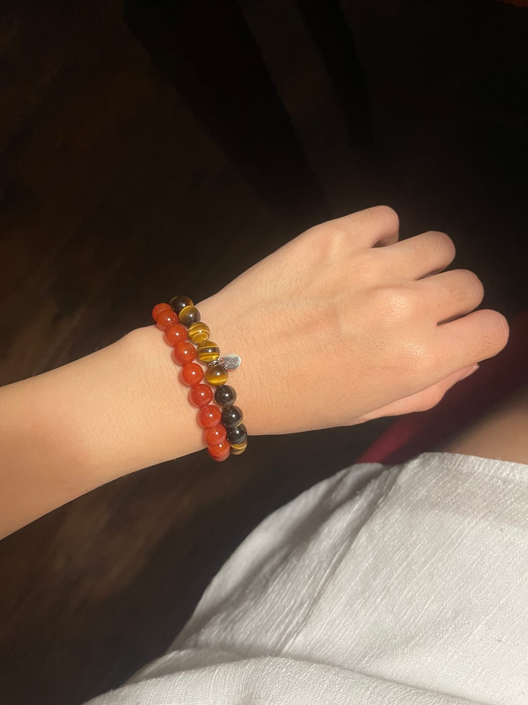 Customer photo review of Tiger Eye Bracelet