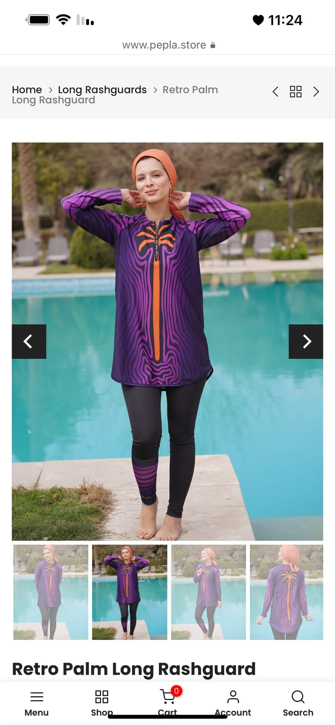 Customer photo review of Retro Palm Long Rashguard