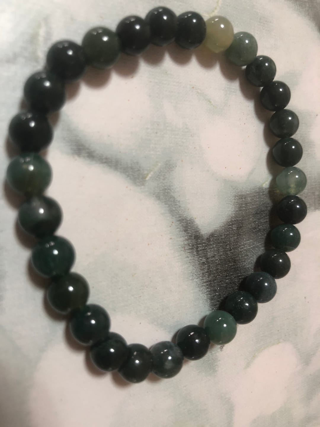 Customer photo review of Agata Muschiata - bracciale elastico in sfere lavorate