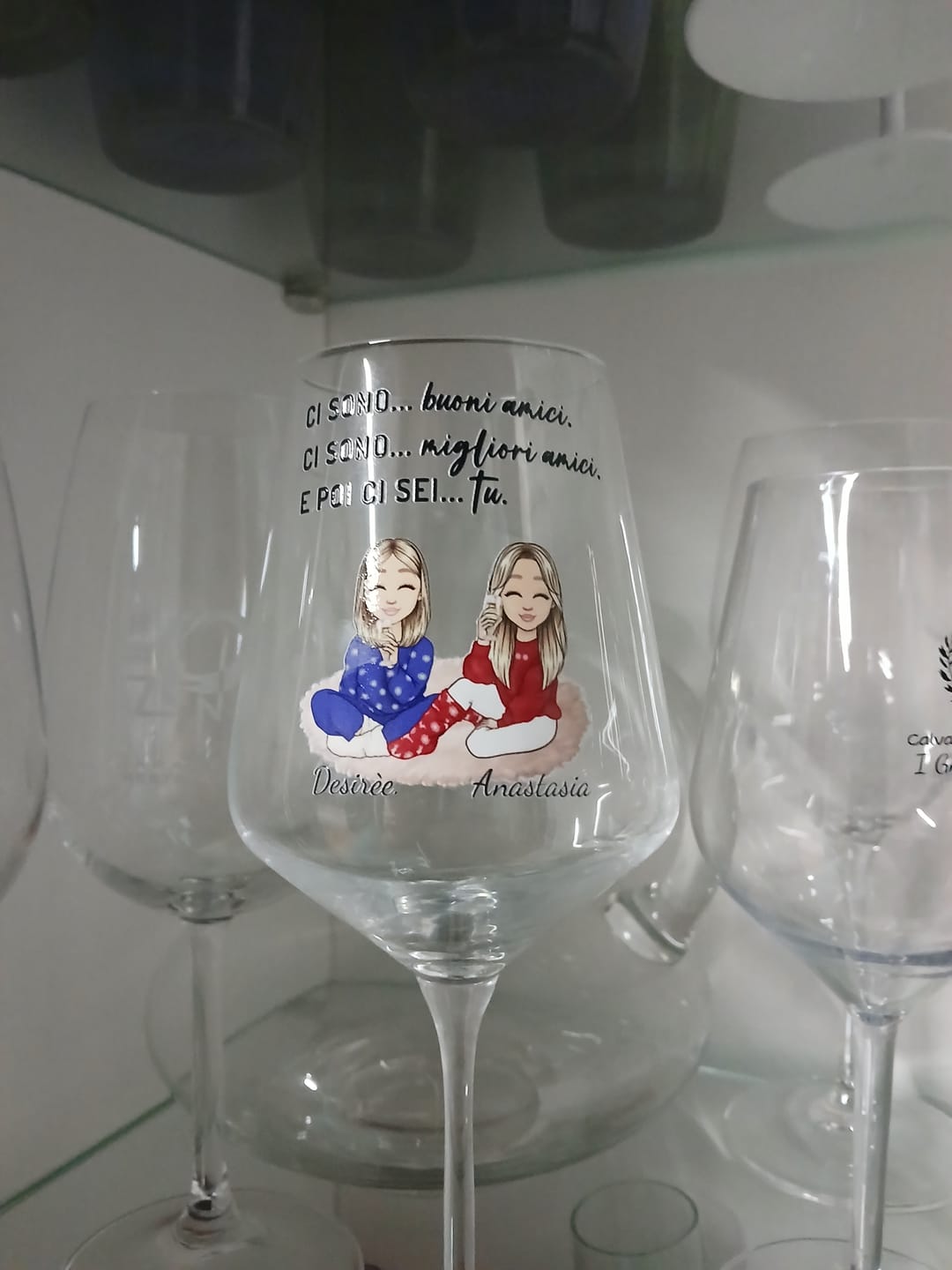 Customer photo review of Persone di cuore - Bicchiere da vino personalizzato