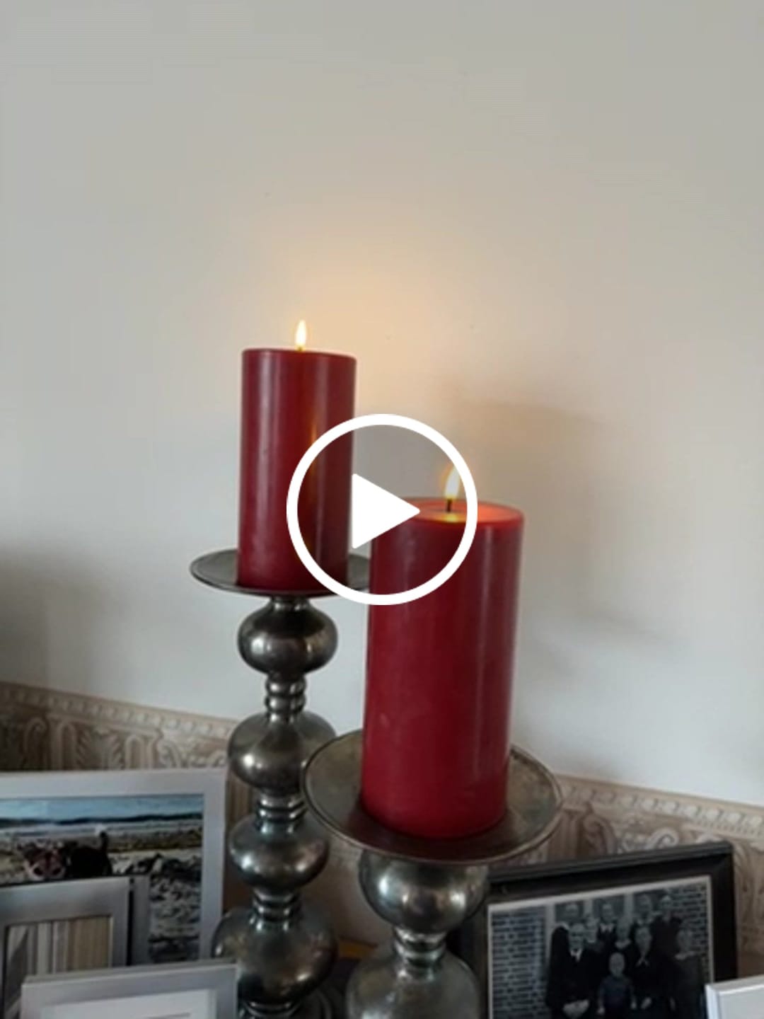 Customer video review of LED Bloklys Ø 10 x 20 cm Bordeaux