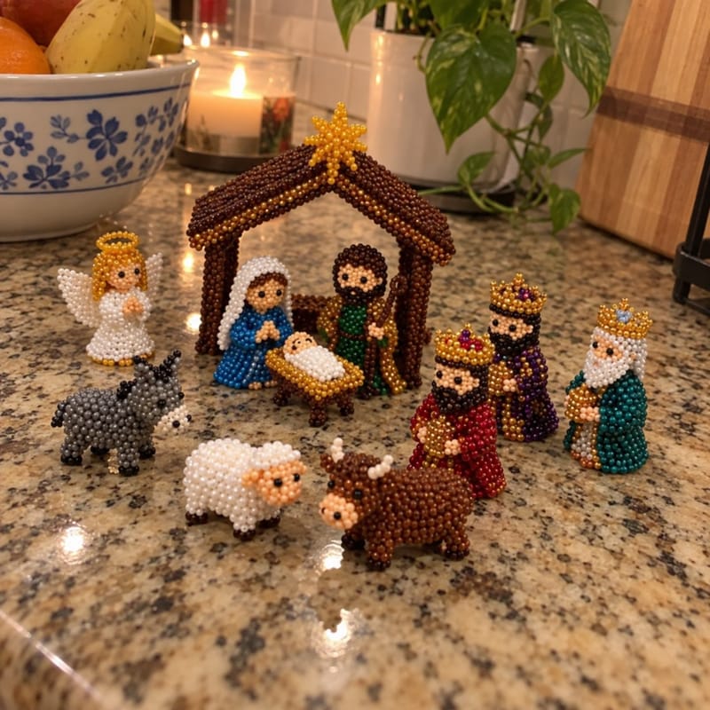 Customer photo review of Nativity Collection Beaded DIY Kit