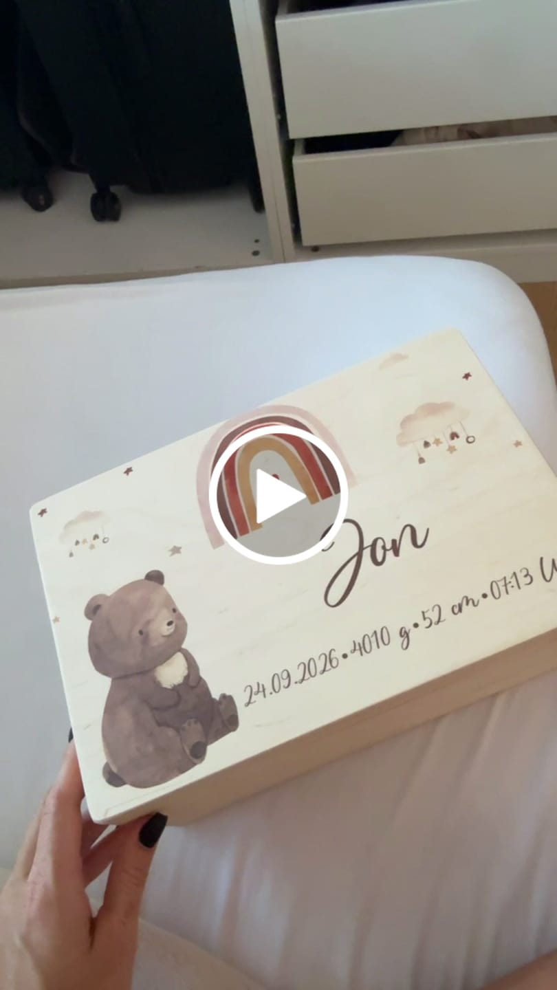 Customer video review of Erinnerungsbox Baby - Boho Bär