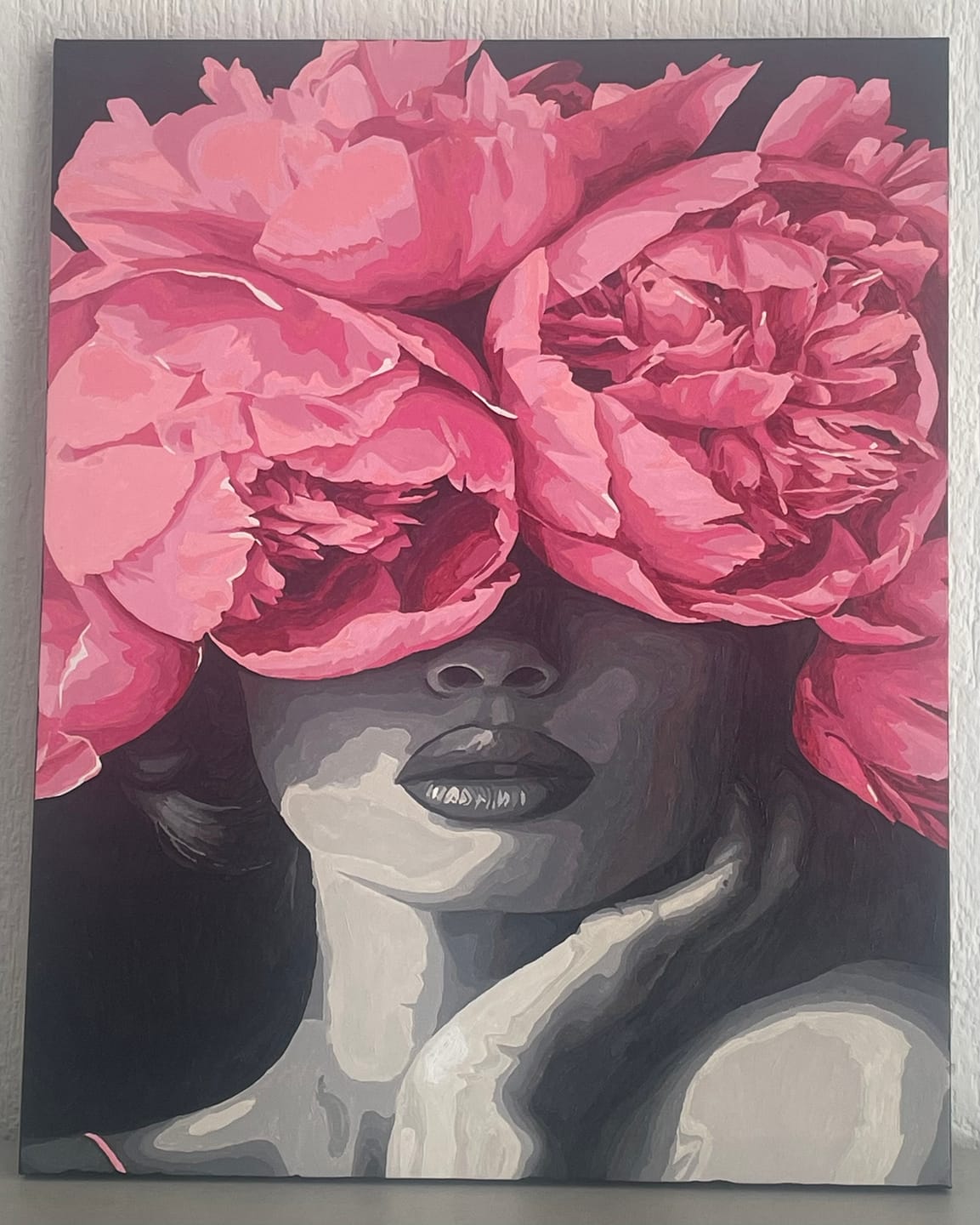 Customer photo review of Noir Woman | Paint by Numbers
