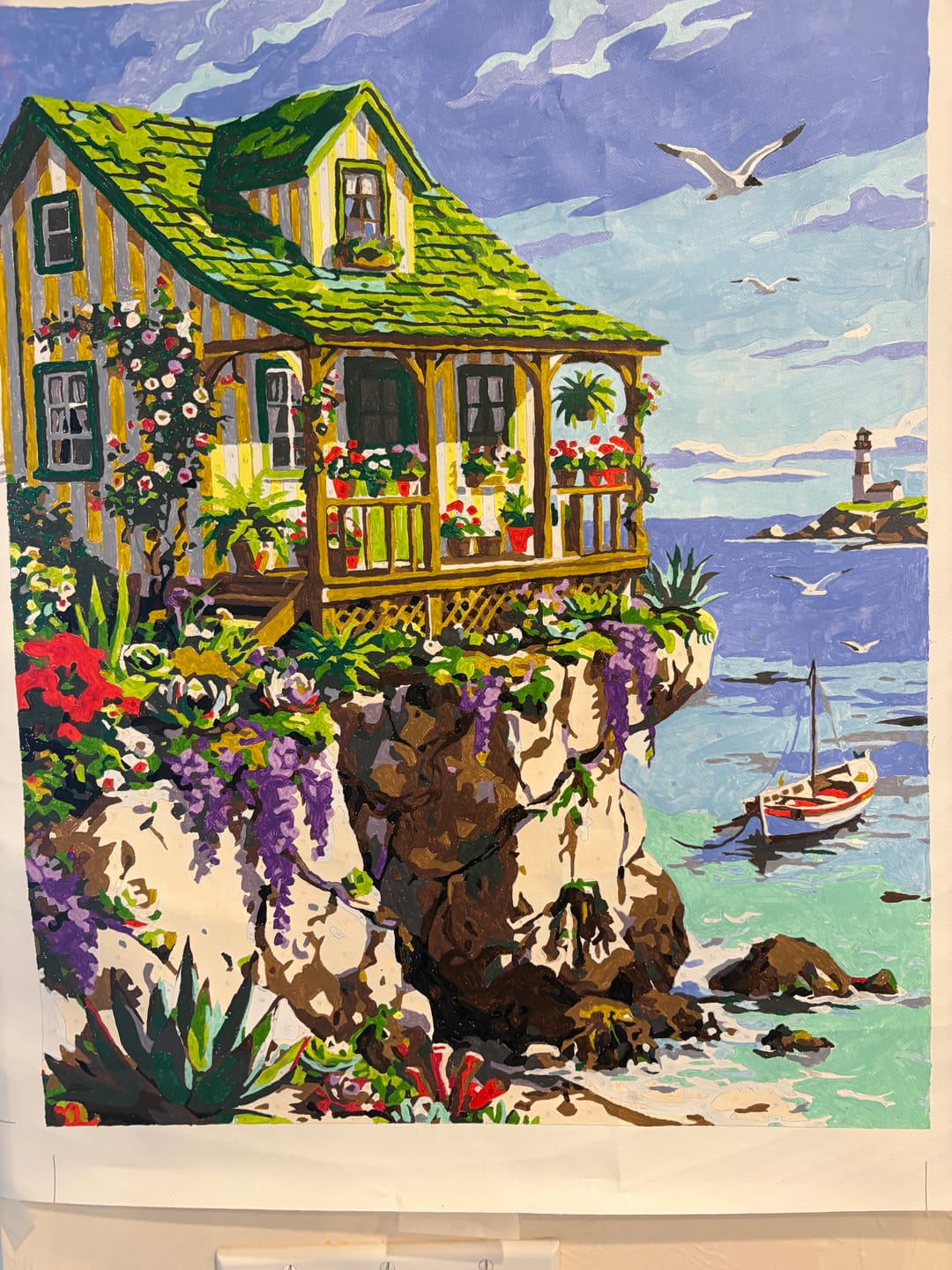 Customer photo review of Seaside Cottage Escape (Paint by Numbers)
