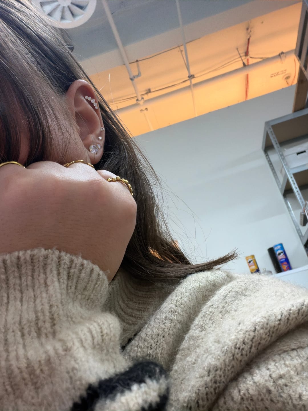 Customer photo review of Line Piercing | Titan
