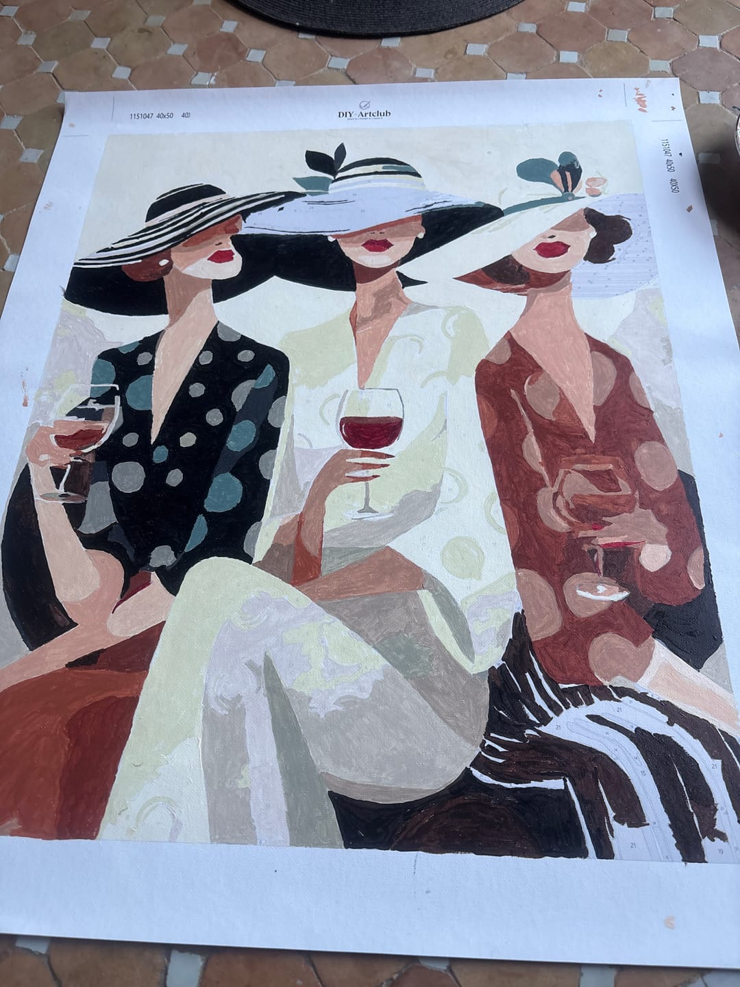 Customer photo review of Wine time | Paint by Number