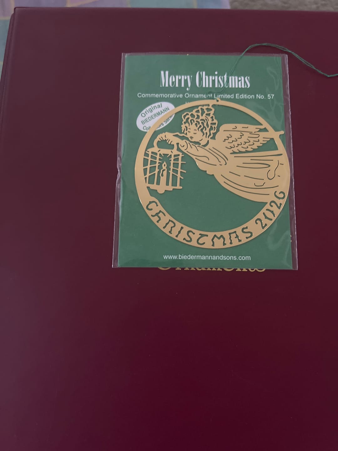 Customer photo review of 2026 Biedermann Annual Ornament