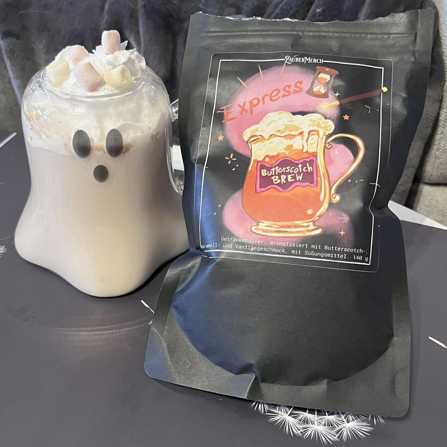 Customer photo review of Express Butterscotch Brew – Getränkepulver Karamell Vanille Geschmack