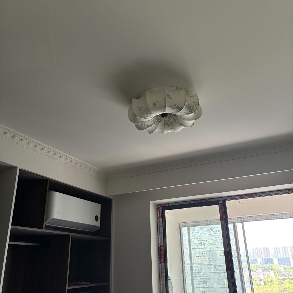 Customer photo review of Beige Fabric Ceiling Light, Flush Mount, Warm Light, 50 cm