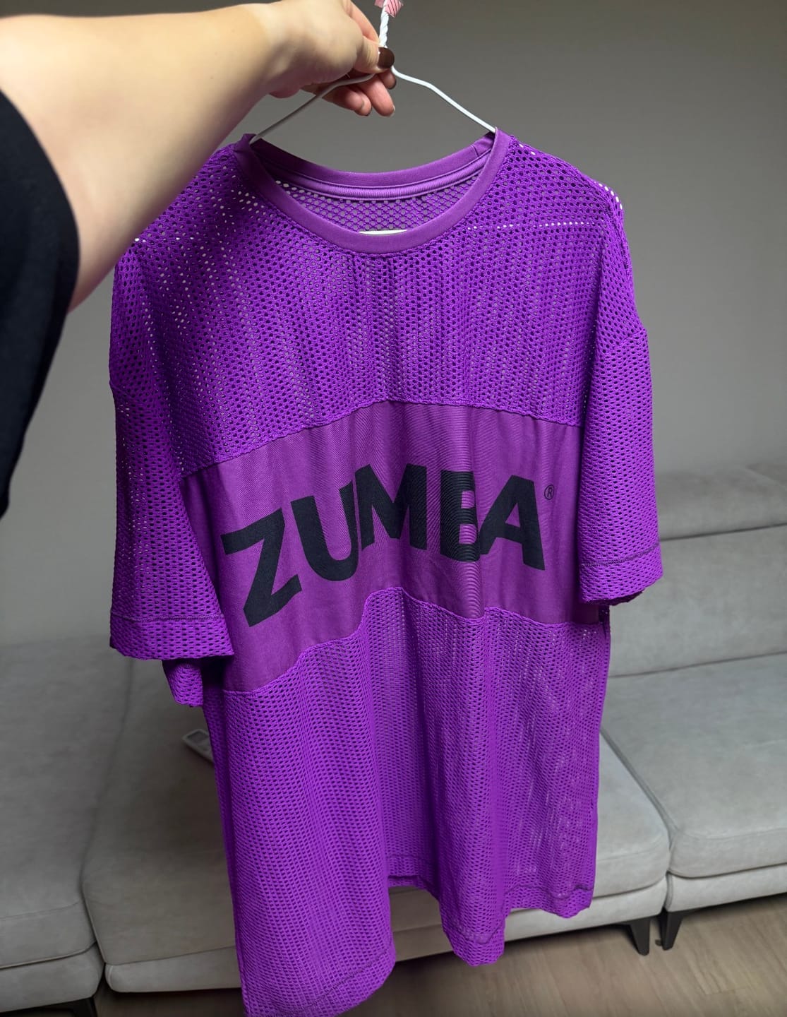 Customer photo review of Ultrabright Mesh Boxy Top