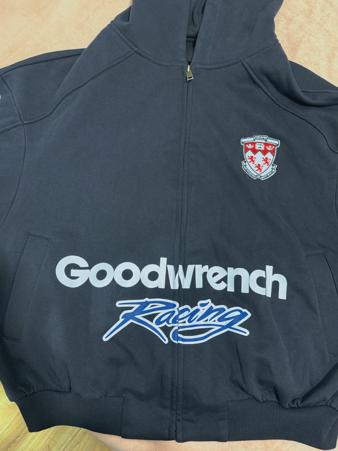 Customer photo review of WARDEN EDGE Goodwrench Racing Oversized Graphic Zip Hoodie & Relaxed Shorts Set